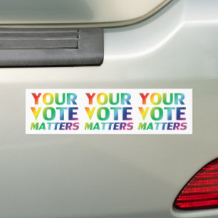 Adesivo Para Carro "o teu voto é importante" O orgulho é colorido