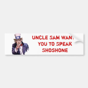 Adesivo Para Carro O tio Sam quê-lo falar o Shoshone