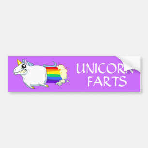 Adesivo Para Carro O unicórnio Farts autocolante no vidro traseiro