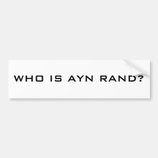 ADESIVO PARA CARRO O WHO É AYN RAND?