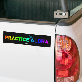 Adesivo Para Carro Oahu Practice Aloha Rainbow Shaka (Desperte a mão)