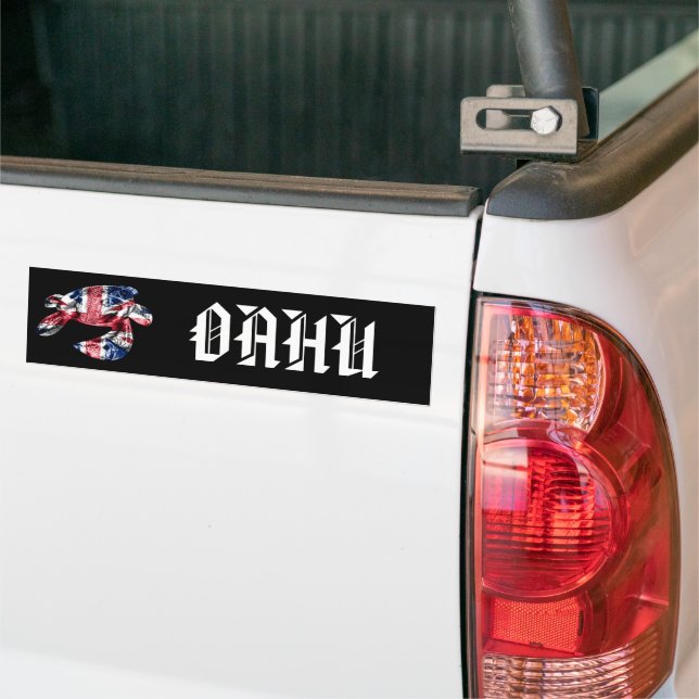 Adesivo Para Carro OAHU - Tribal Honu HIFlag (No caminhão)
