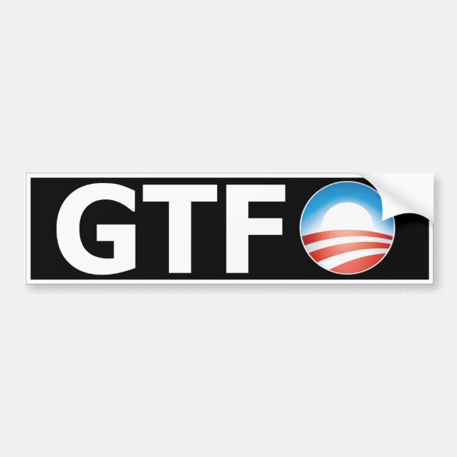 Adesivo Para Carro Obama 2012 GTFO (Frente)