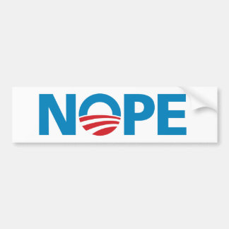 Adesivo Para Carro Obama, autocolante no vidro traseiro de "NOPE"