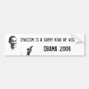 Adesivo Para Carro Obama, cinismo não é sabedoria!