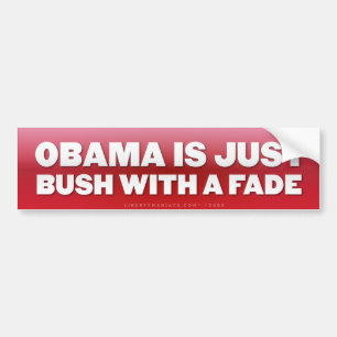 Adesivo Para Carro Obama é Bush com um autocolante no vidro traseiro