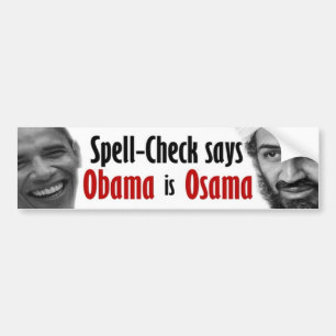 Adesivo Para Carro Obama é Osama
