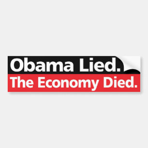 Adesivo Para Carro Obama encontrou-se. A economia morreu