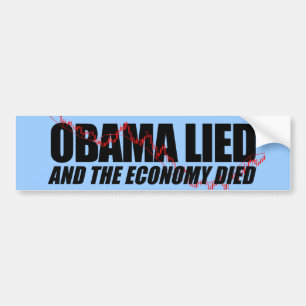 Adesivo Para Carro Obama encontrou-se e a economia morreu