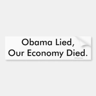 Adesivo Para Carro Obama encontrou-se, nossa economia morreu., o ©