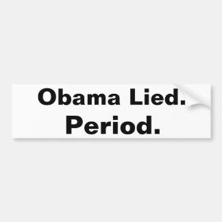 Adesivo Para Carro Obama encontrou-se. Período. Preto do autocolante