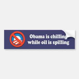 ADESIVO PARA CARRO OBAMA ESTÁ REFRIGERANDO QUANDO O ÓLEO DERRAMAR