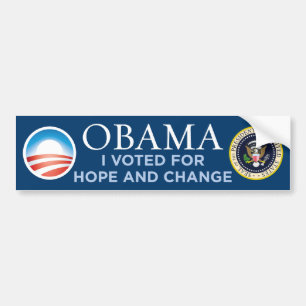 Adesivo Para Carro Obama - eu votei para o autocolante no vidro