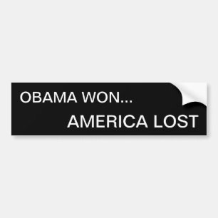 Adesivo Para Carro Obama ganhou… América perdida