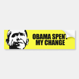 ADESIVO PARA CARRO OBAMA GASTOU MINHA MUDANÇA