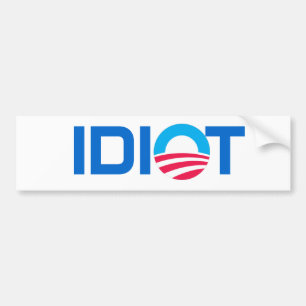 Adesivo Para Carro Obama, IDIOTA