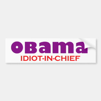 Adesivo Para Carro Obama - IDIOTA - IN-CHIEF!