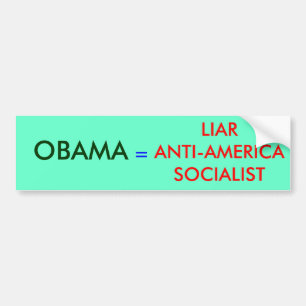 ADESIVO PARA CARRO OBAMA, =, LIARANTI-AMERICASOCIALIST