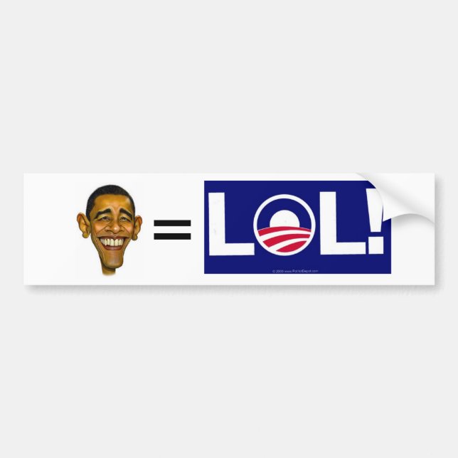 Adesivo Para Carro obama=lol (Frente)