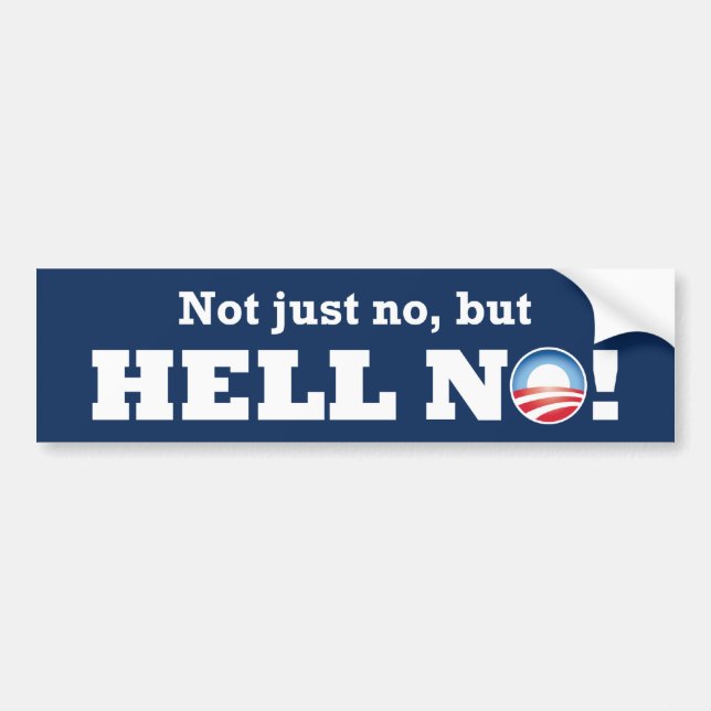Adesivo Para Carro Obama não apenas nenhum, mas NÃO! Bumpersticker (Frente)
