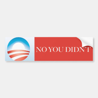 Adesivo Para Carro Obama - nenhum você não fez