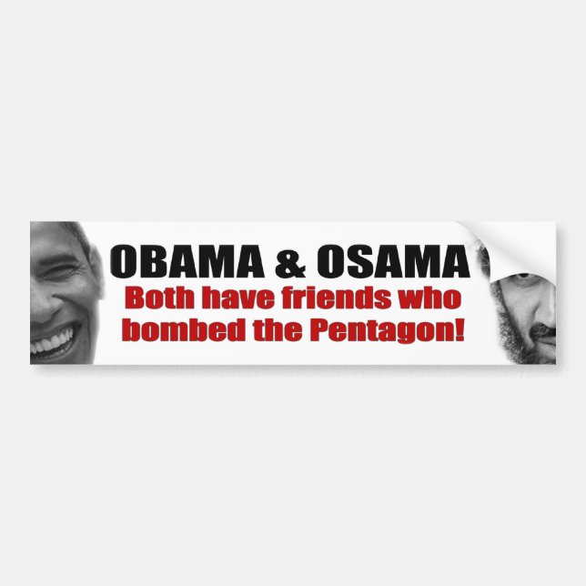 Adesivo Para Carro Obama & Osama (Frente)