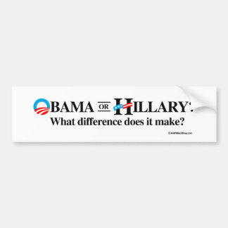 Adesivo Para Carro Obama ou Hillary - que diferença faz -