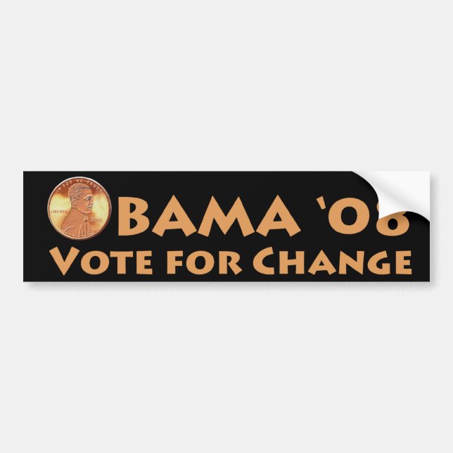 Adesivo Para Carro Obama Penny Bumper Sticker (Frente)