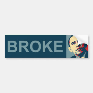 Adesivo Para Carro Obama:  Quebrou