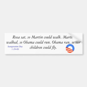 Adesivo Para Carro obama, Rosa sentou-se, assim que Martin poderia