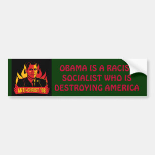 Adesivo Para Carro Obama socialista mau