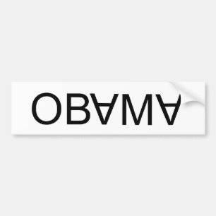 Adesivo Para Carro OBAMA upside-down, para baixo, para baixo!