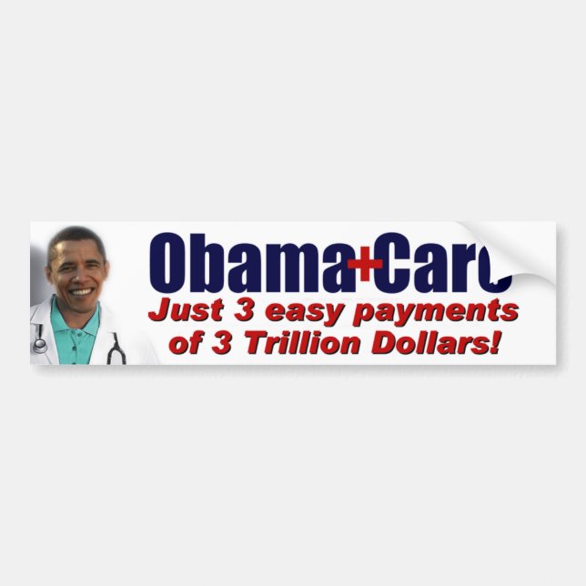 Adesivo Para Carro ObamaCare (Frente)
