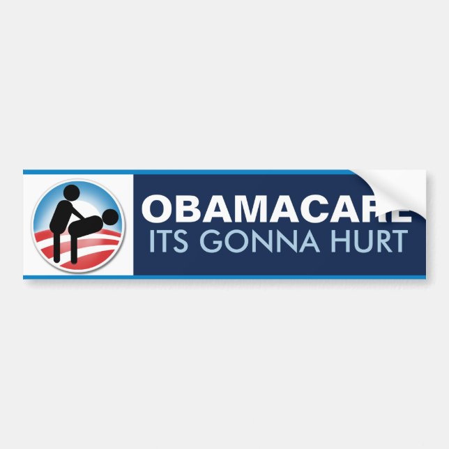 Adesivo Para Carro Obamacare seu ir ferir (Frente)