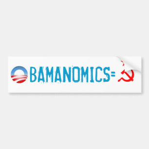 ADESIVO PARA CARRO OBAMANOMICS=SOCIALISM