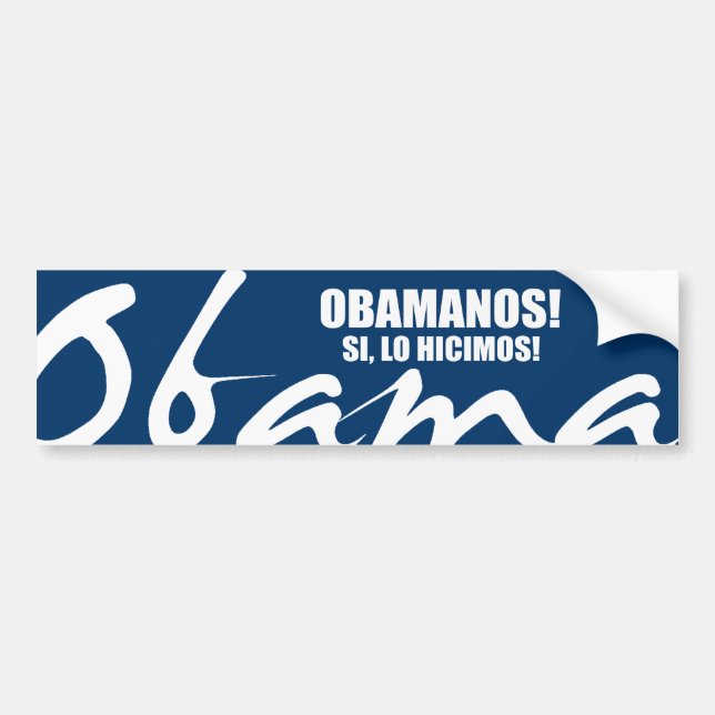 ADESIVO PARA CARRO OBAMANOS - SI, LO HICIMOS (Frente)
