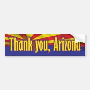 Adesivo Para Carro Obrigado arizona - arizona do apoio