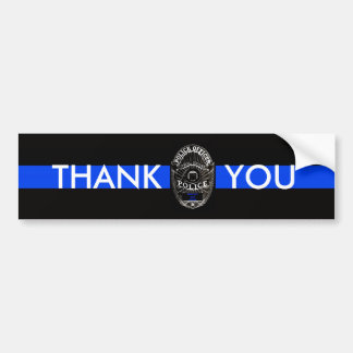 ADESIVO PARA CARRO OBRIGADO, POLICIAL BUMPER STICKER