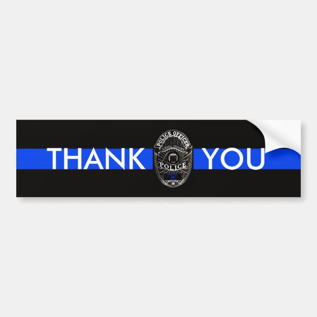 ADESIVO PARA CARRO OBRIGADO, POLICIAL BUMPER STICKER (Frente)