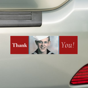 Adesivo Para Carro Obrigado! - Veteran Bumper Sticker