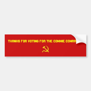 Adesivo Para Carro Obrigados para votar para os camaradas do Commie