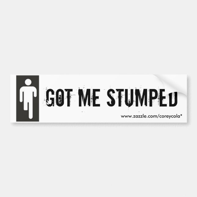Adesivo Para Carro Obtido me Stumped (Frente)