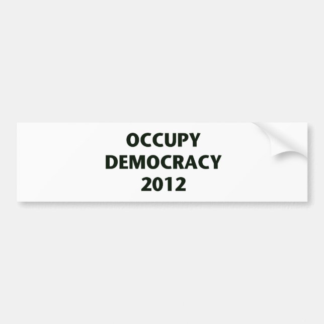 Adesivo Para Carro Occupy Democracy 2012 (Frente)