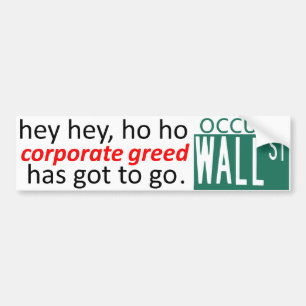 Adesivo Para Carro Ocupe Wall Street hey que a AVIDEZ INCORPORADA tem