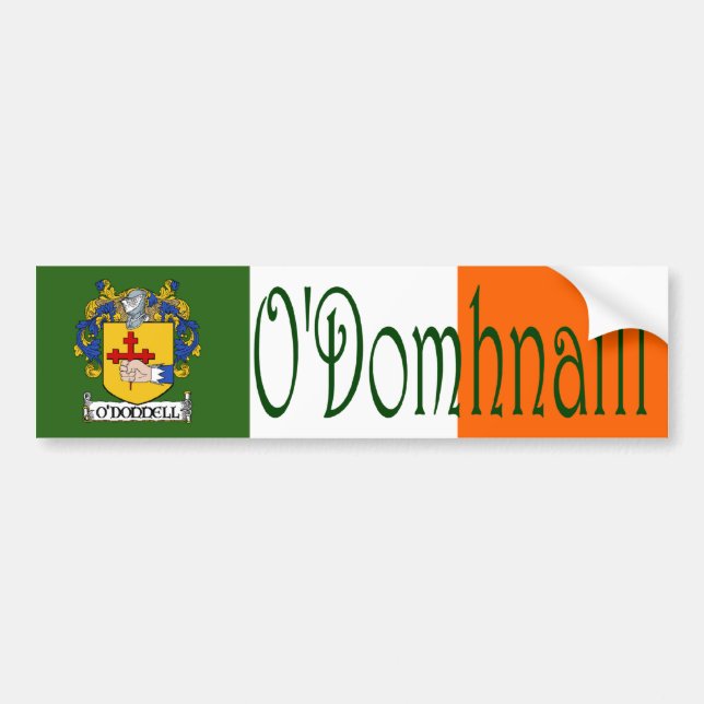 Adesivo Para Carro O'Donnell Clan Irish/English Bumper Sticker (Frente)