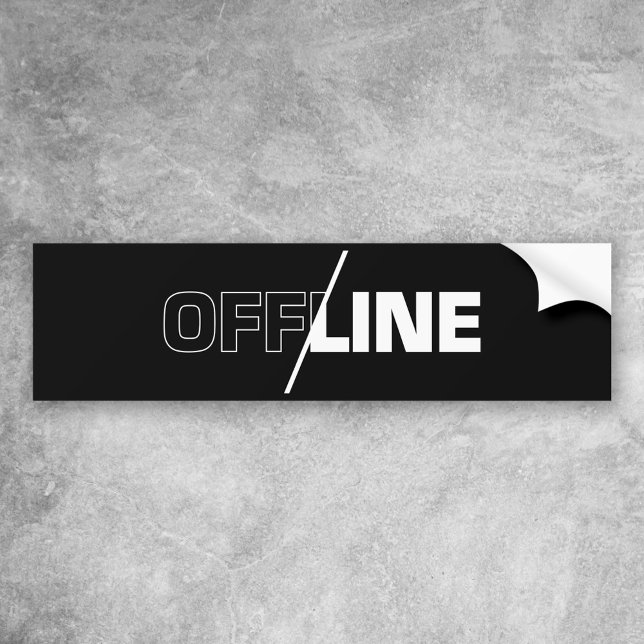 Adesivo Para Carro Offline | Geek Humor para-choques (Criador carregado)