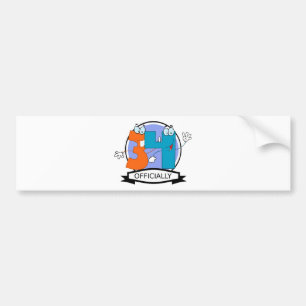 Adesivo Para Carro Oficialmente bandeira de 34 aniversários