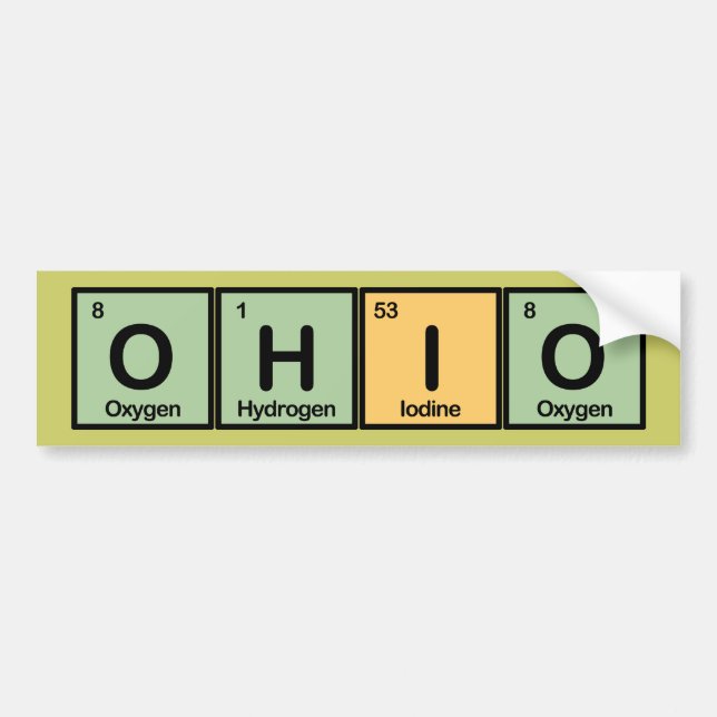 Adesivo Para Carro Ohio fez dos elementos (Frente)