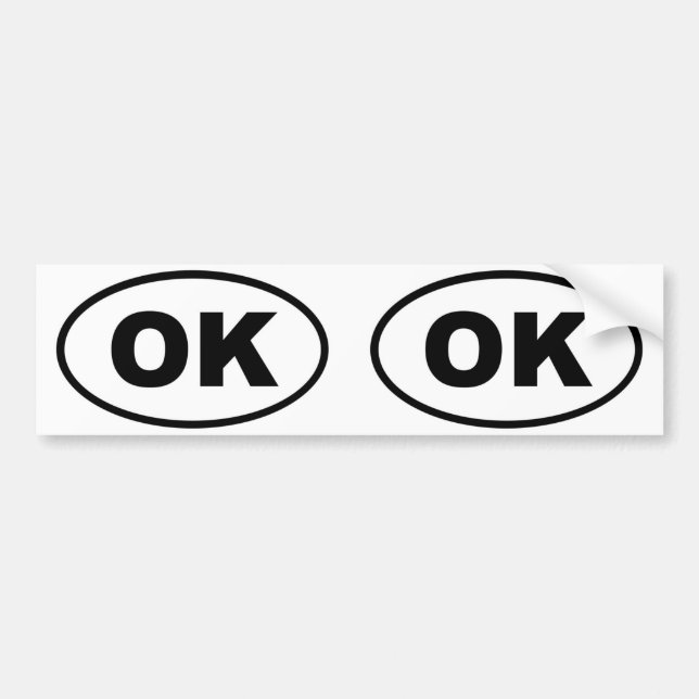 Adesivo Para Carro Oklahoma OK oval (Frente)
