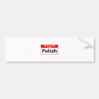 Adesivo Para Carro Olá, Eu Sou Polonês... Nametag